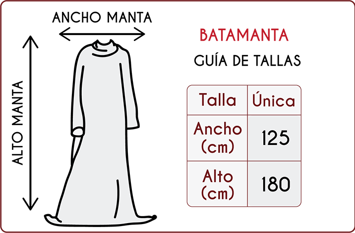 Tallas de los albornoces